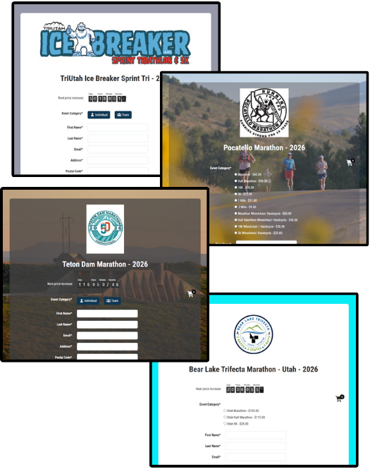 open registration create race registration form