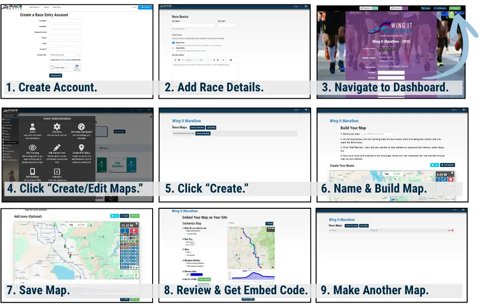 Create Free Race Registration Free Race Map
